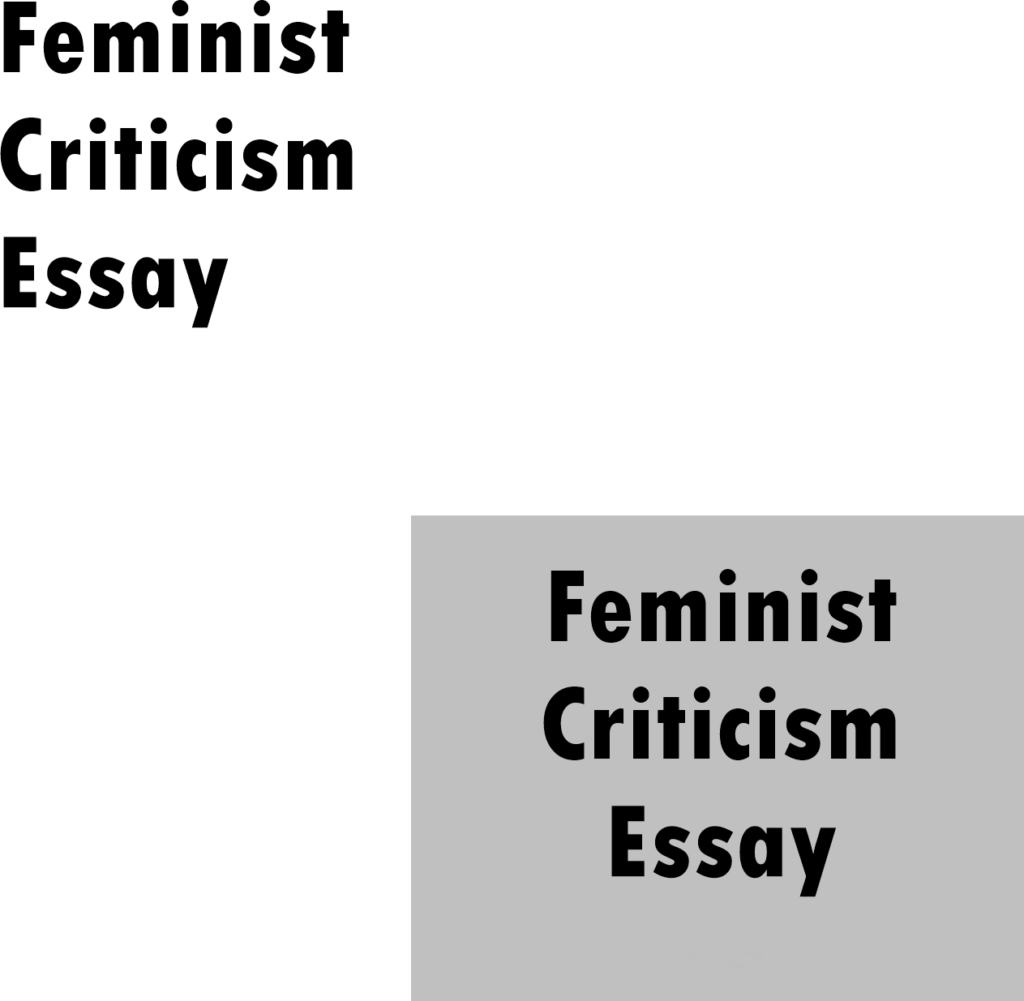 Example of feminist criticism short story